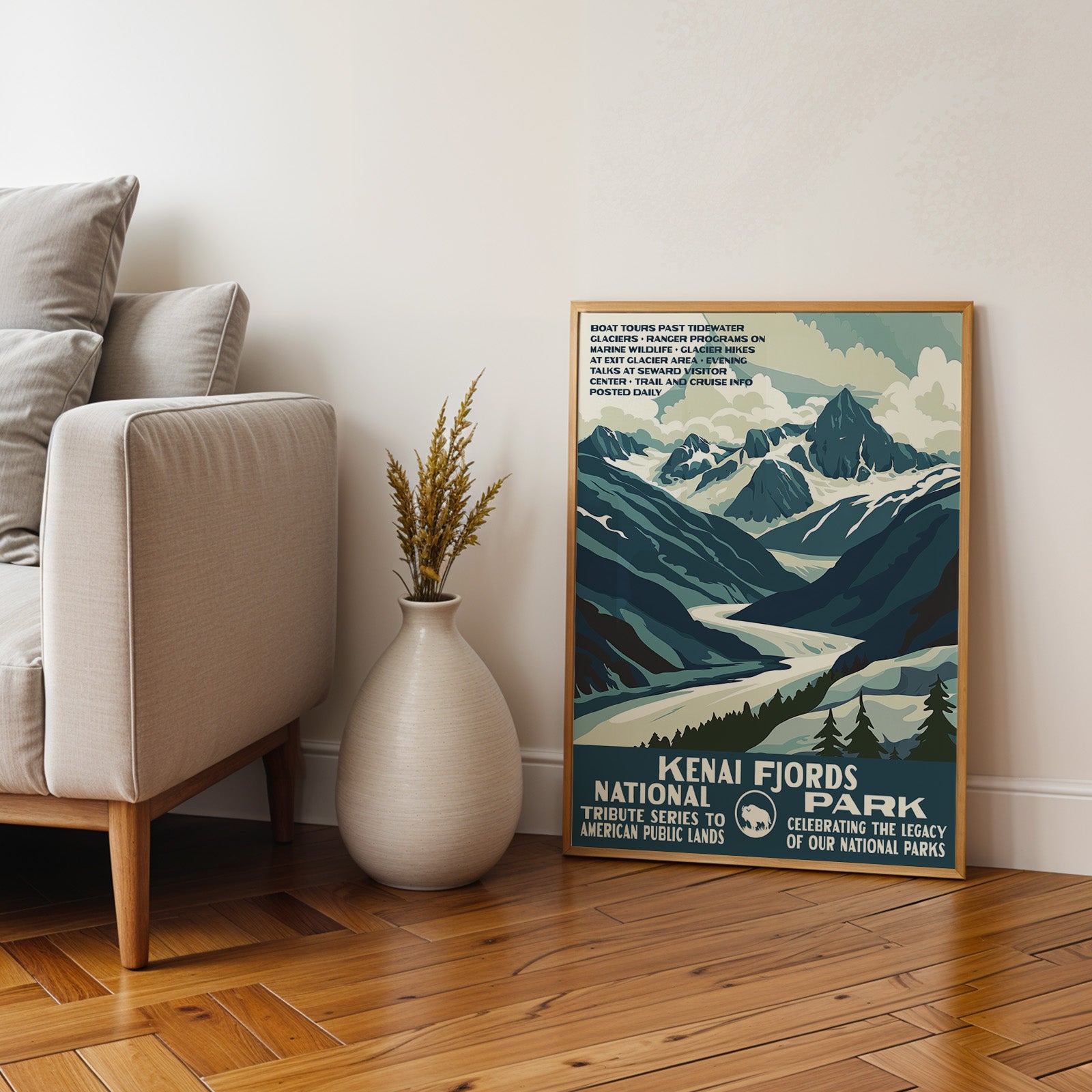 Kenai Fjords National Park Vintage WPA Art