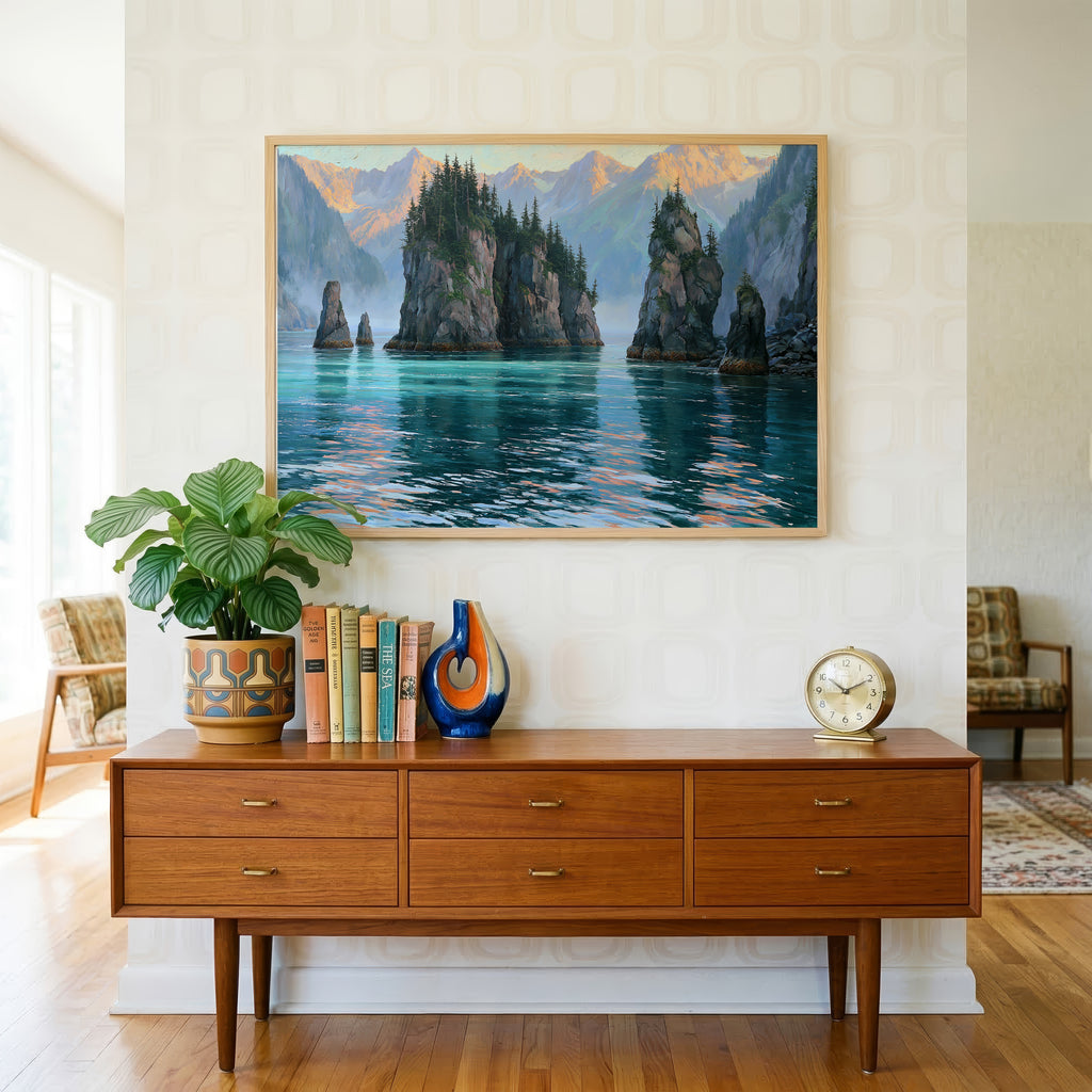 Kenai Fjords National Park Classical Oil Painting