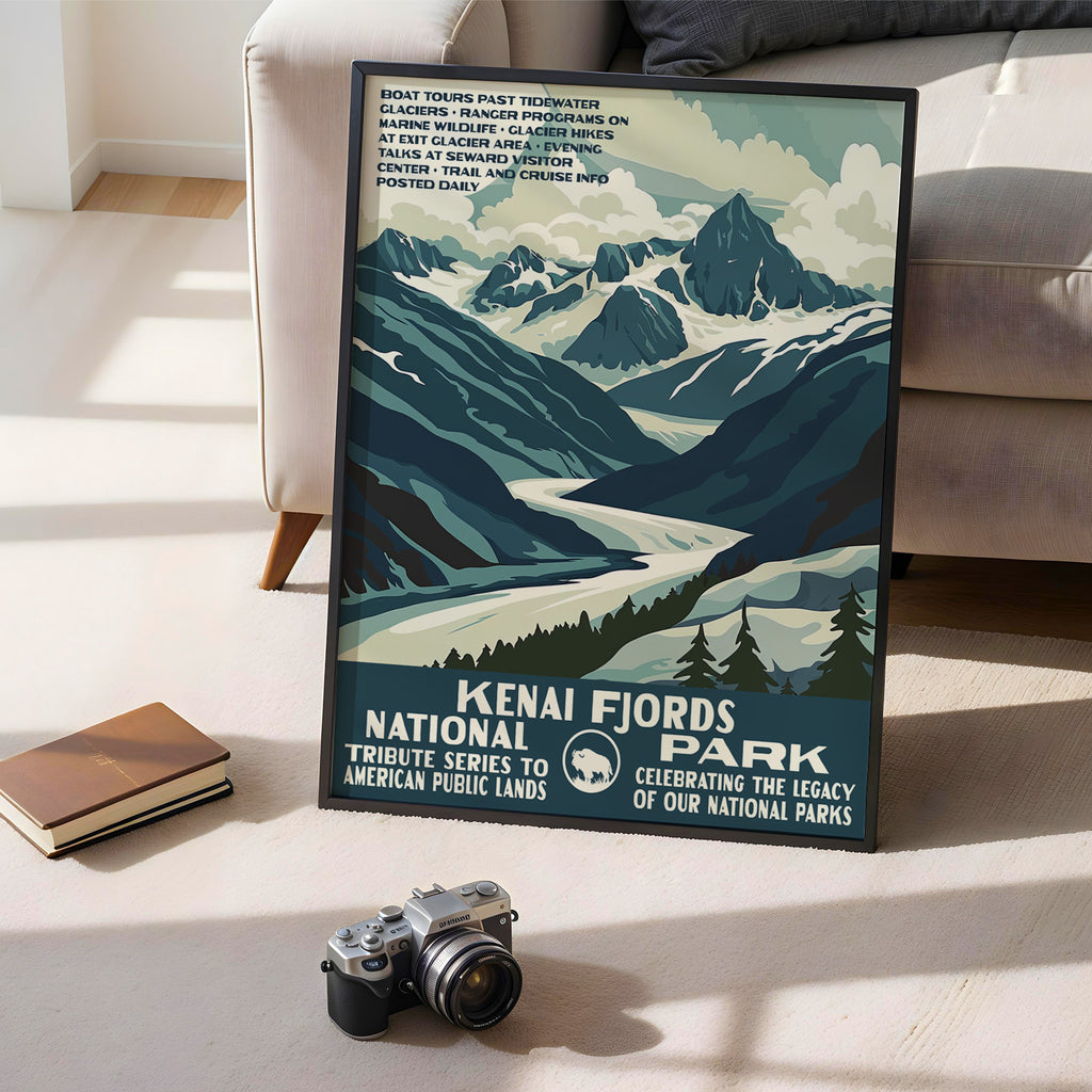 Kenai Fjords National Park Vintage WPA Art