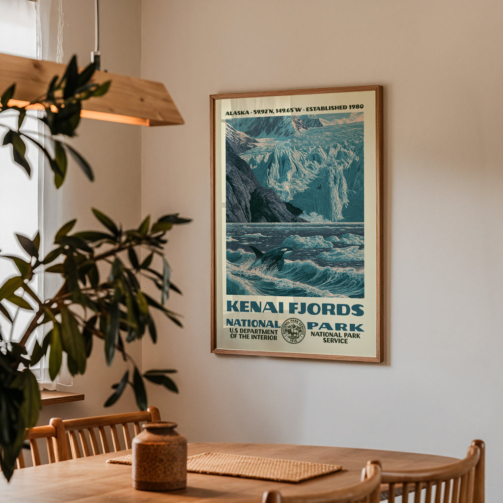 Kenai Fjords National Park Vintage WPA Art