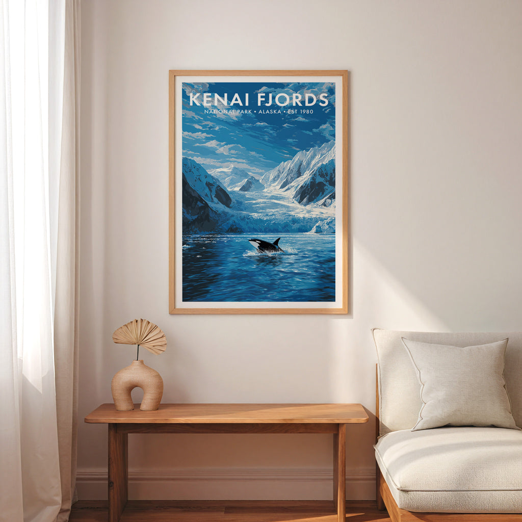 Retro Kenai Fjords National Park Print