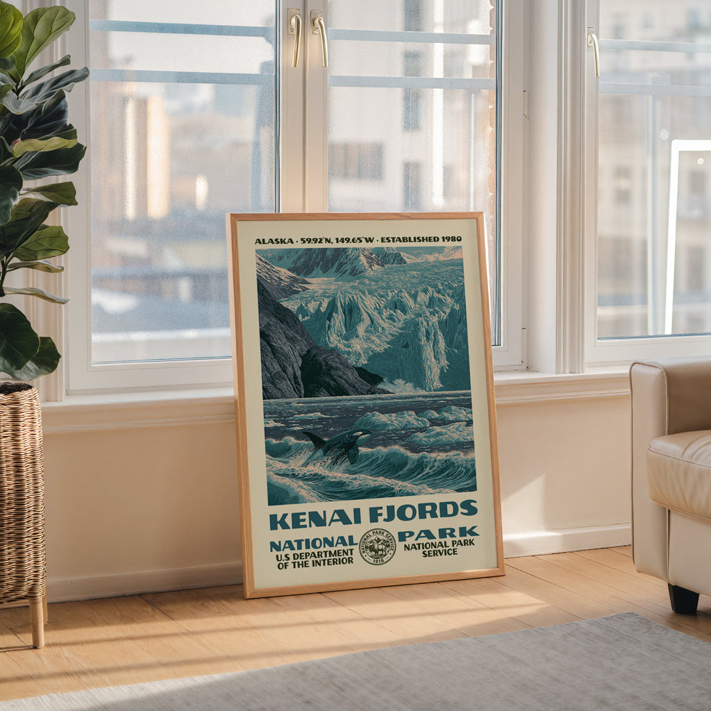 Kenai Fjords National Park Vintage WPA Art