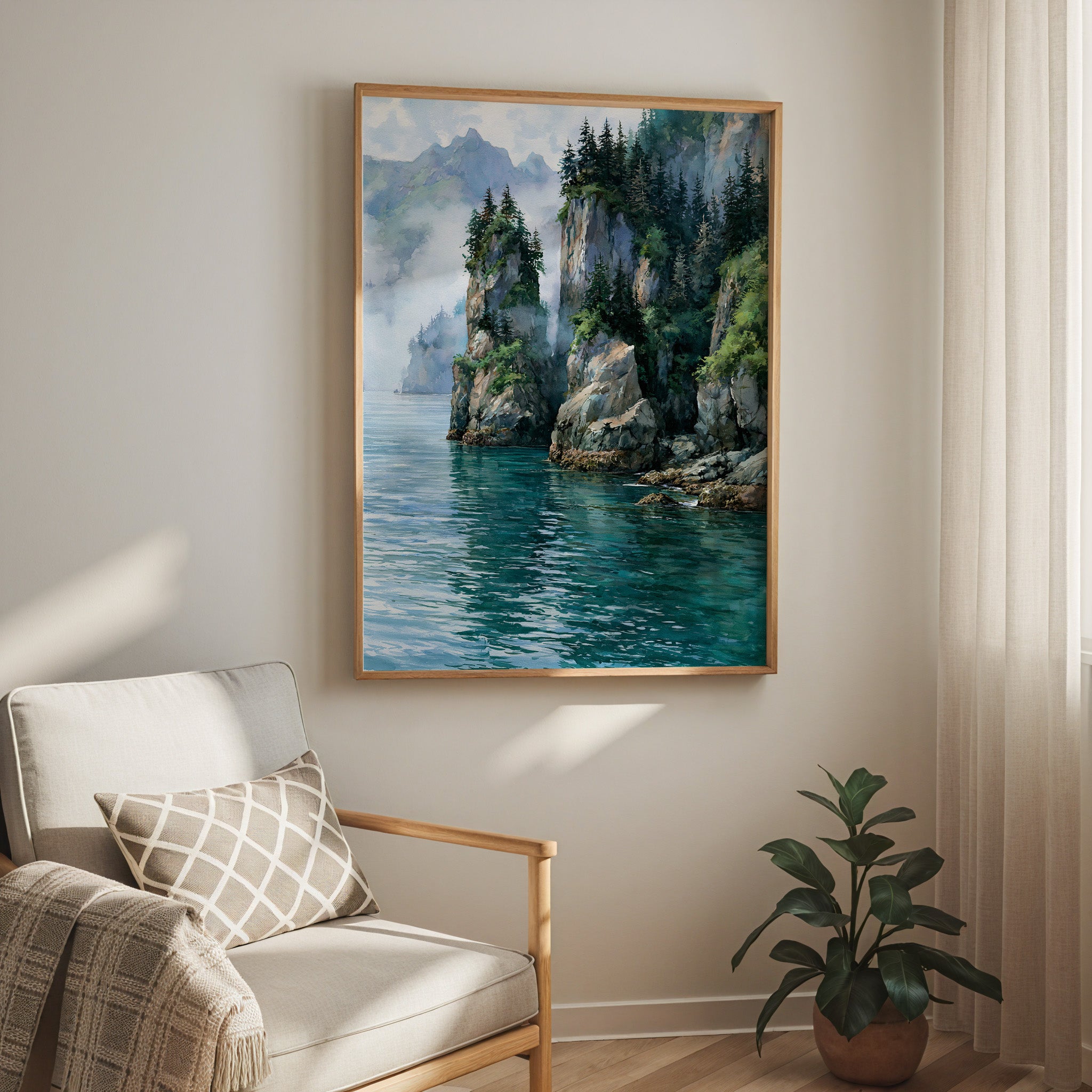 Kenai Fjords National Park Watercolor Art