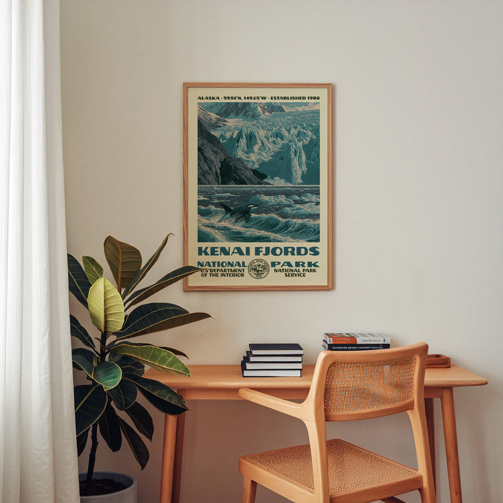 Kenai Fjords National Park Vintage WPA Art