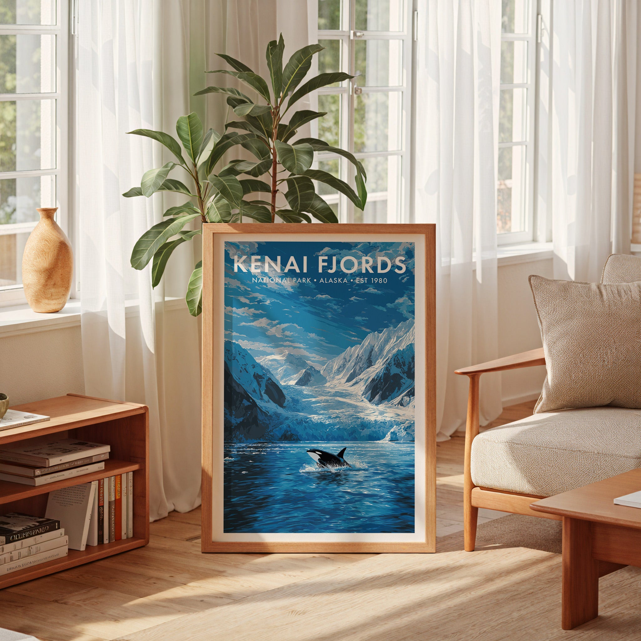 Retro Kenai Fjords National Park Print