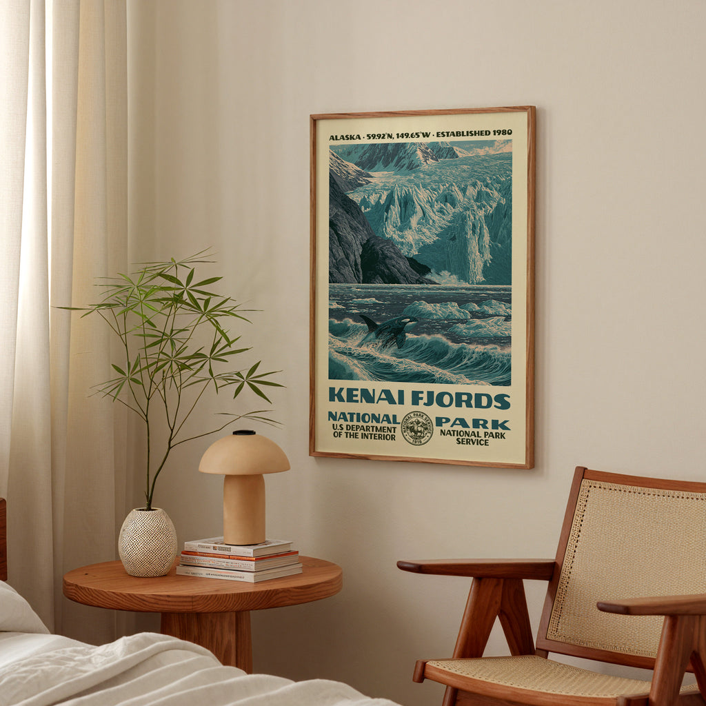 Kenai Fjords National Park Vintage WPA Art