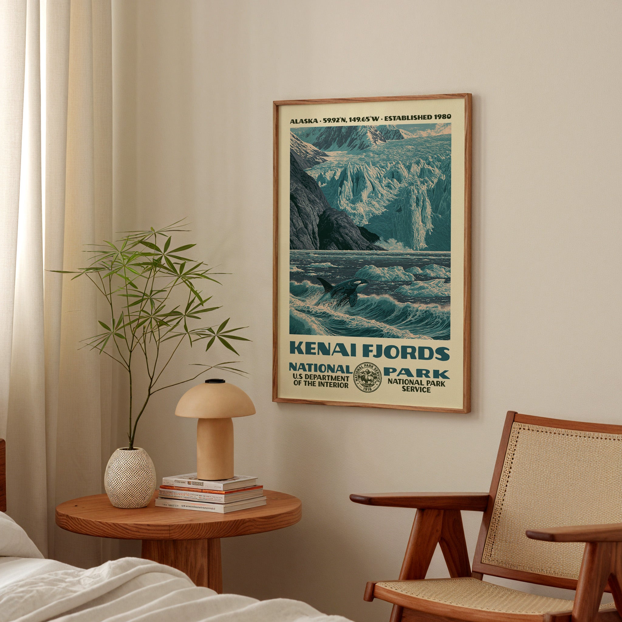 Kenai Fjords National Park Vintage WPA Art