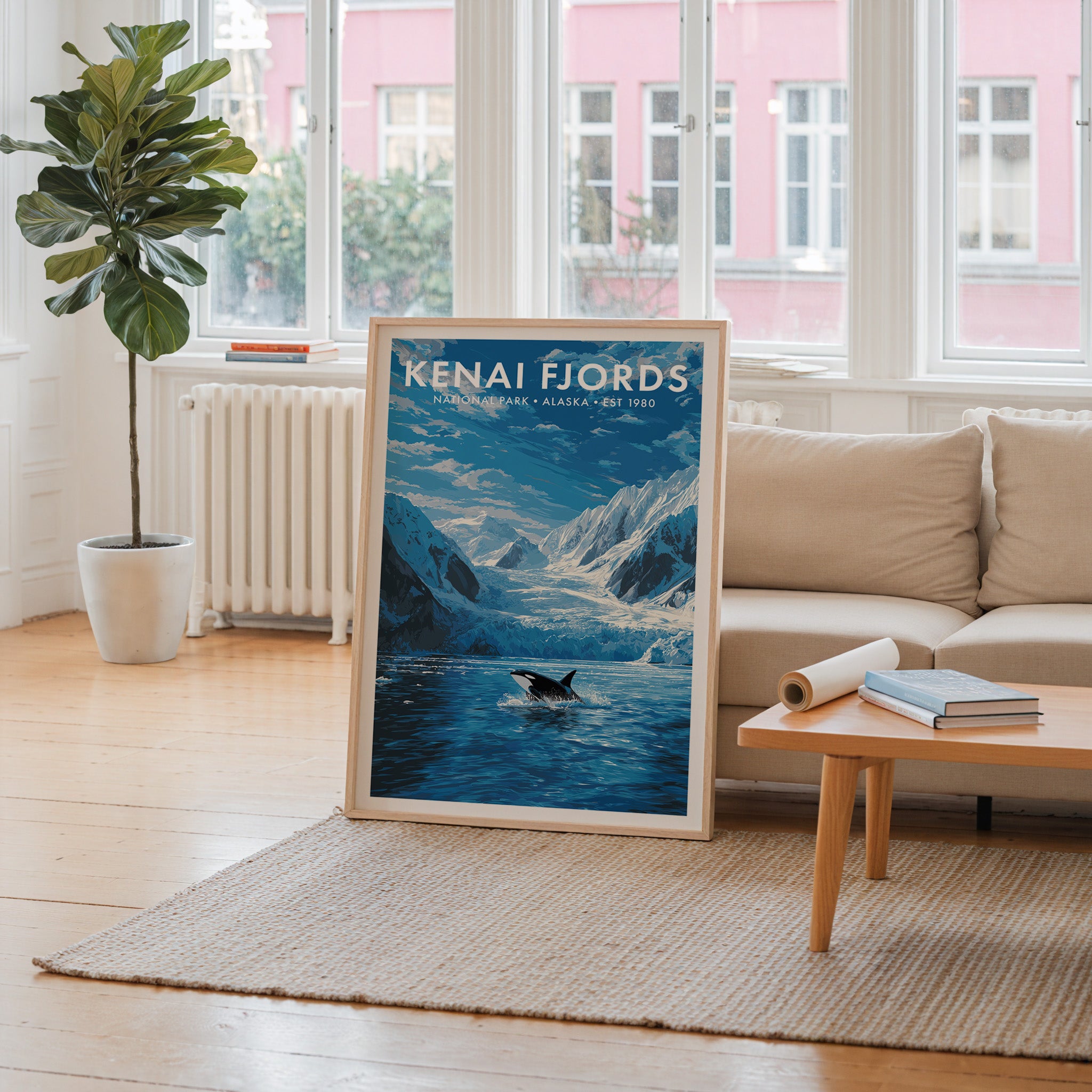 Retro Kenai Fjords National Park Print