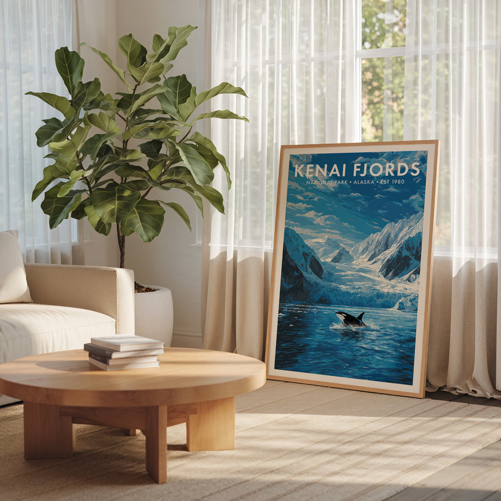Retro Kenai Fjords National Park Print