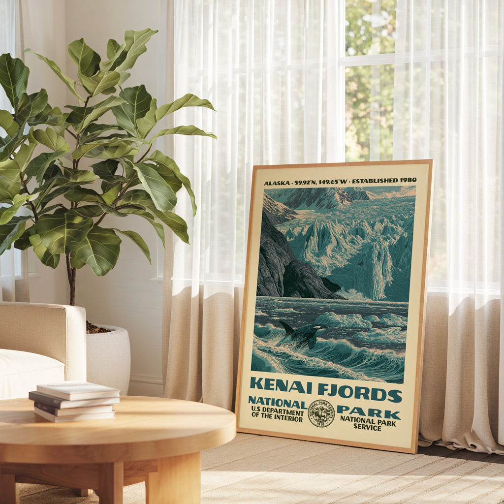 Kenai Fjords National Park Vintage WPA Art