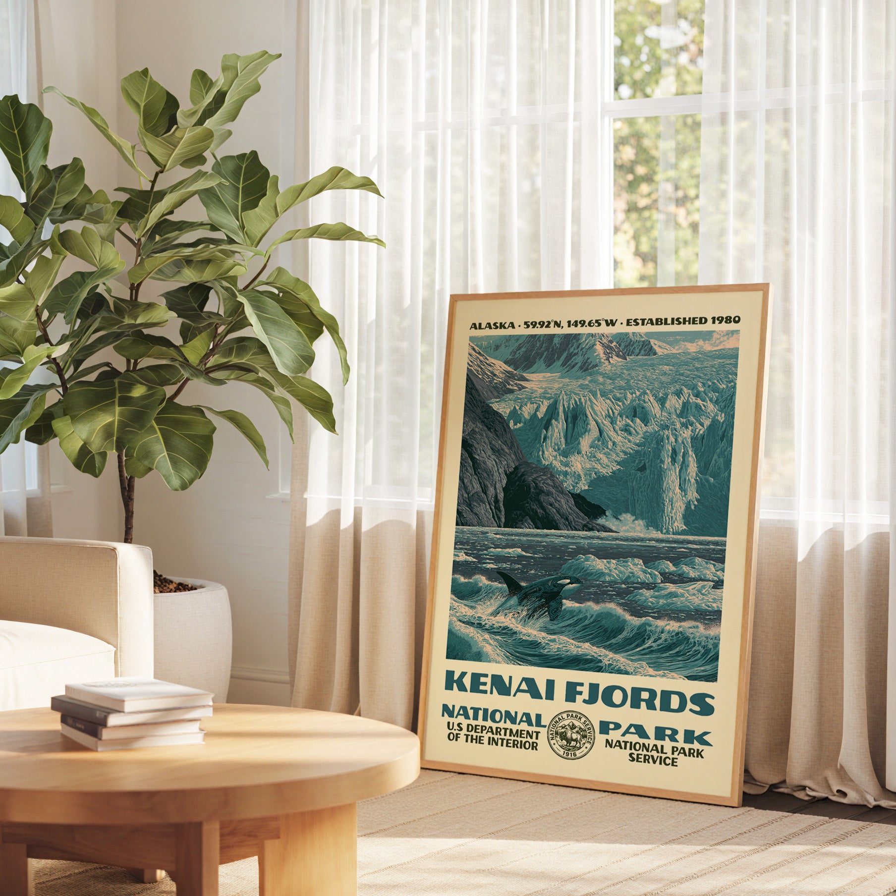 Kenai Fjords National Park Vintage WPA Art