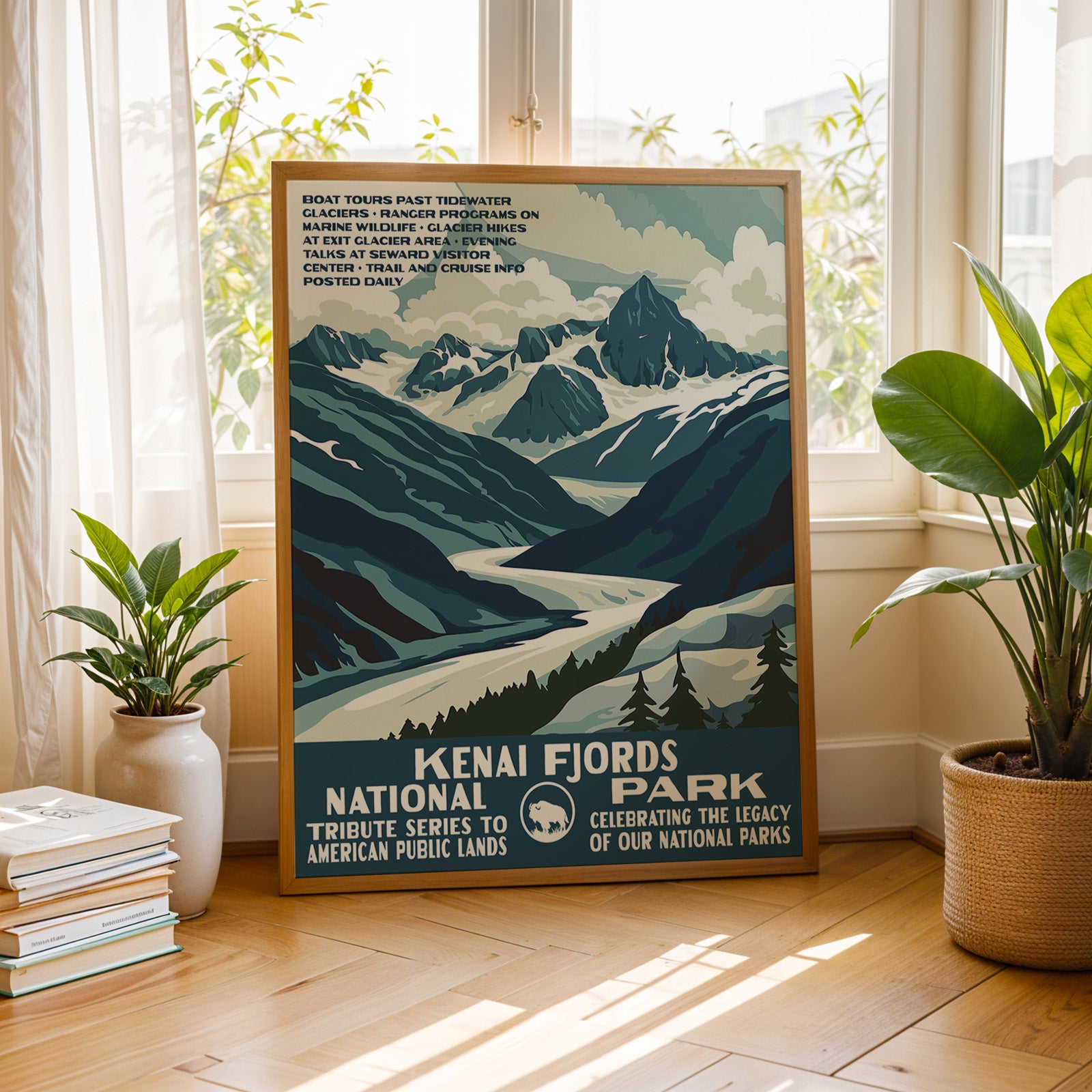 Kenai Fjords National Park Vintage WPA Art