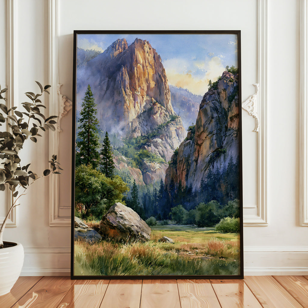 Kings Canyon National Park Watercolor Art