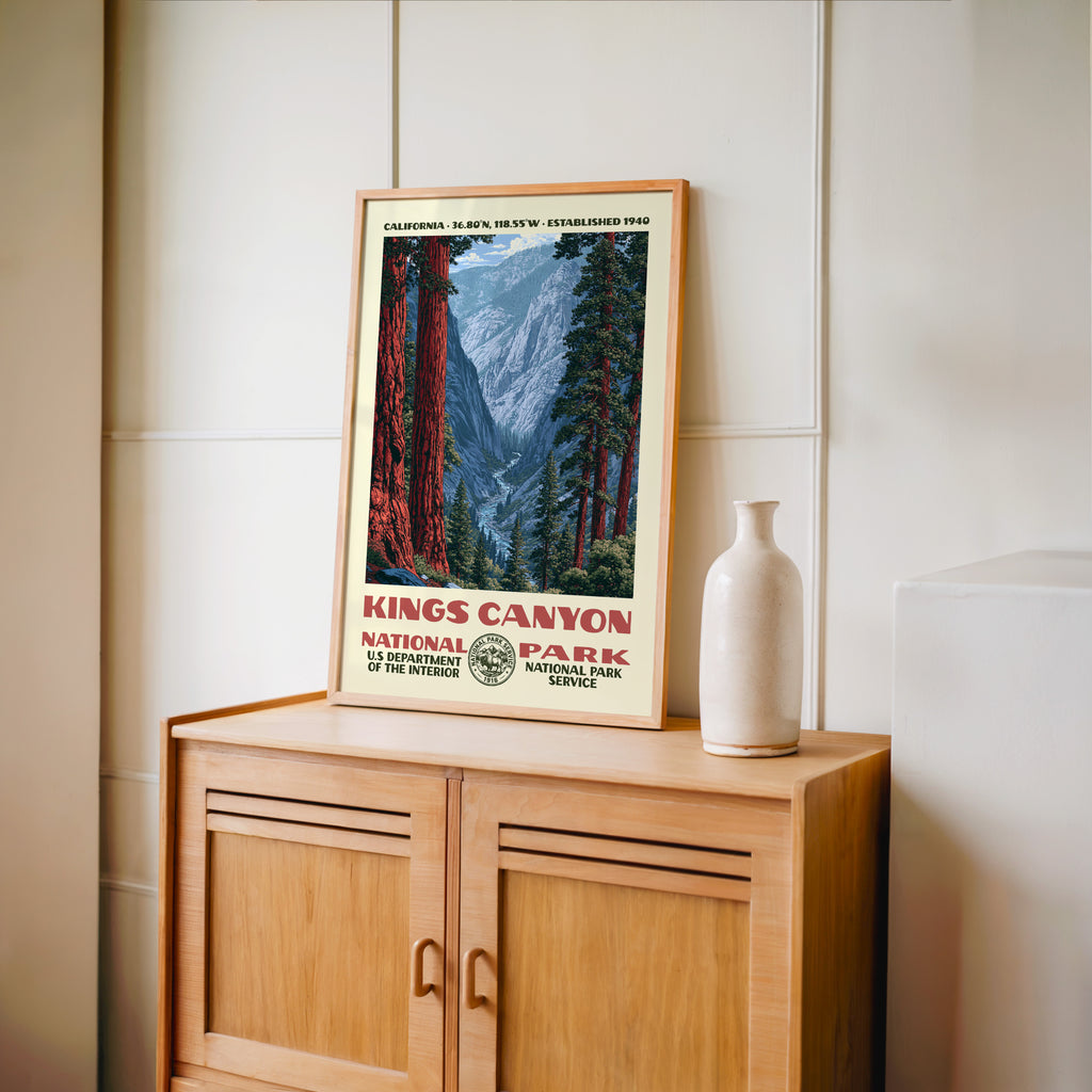 Kings Canyon National Park Vintage WPA Art