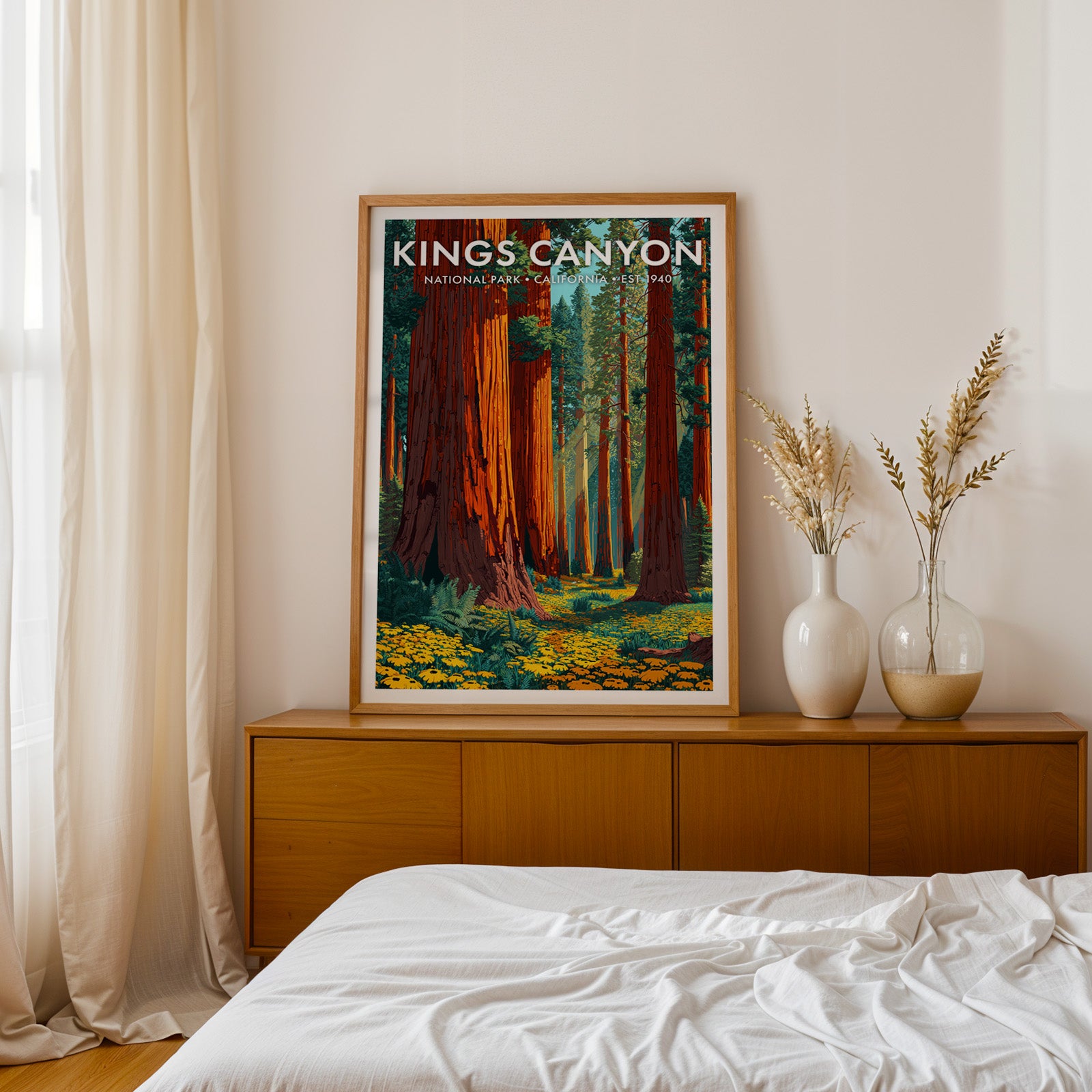 Retro Kings Canyon National Park Print