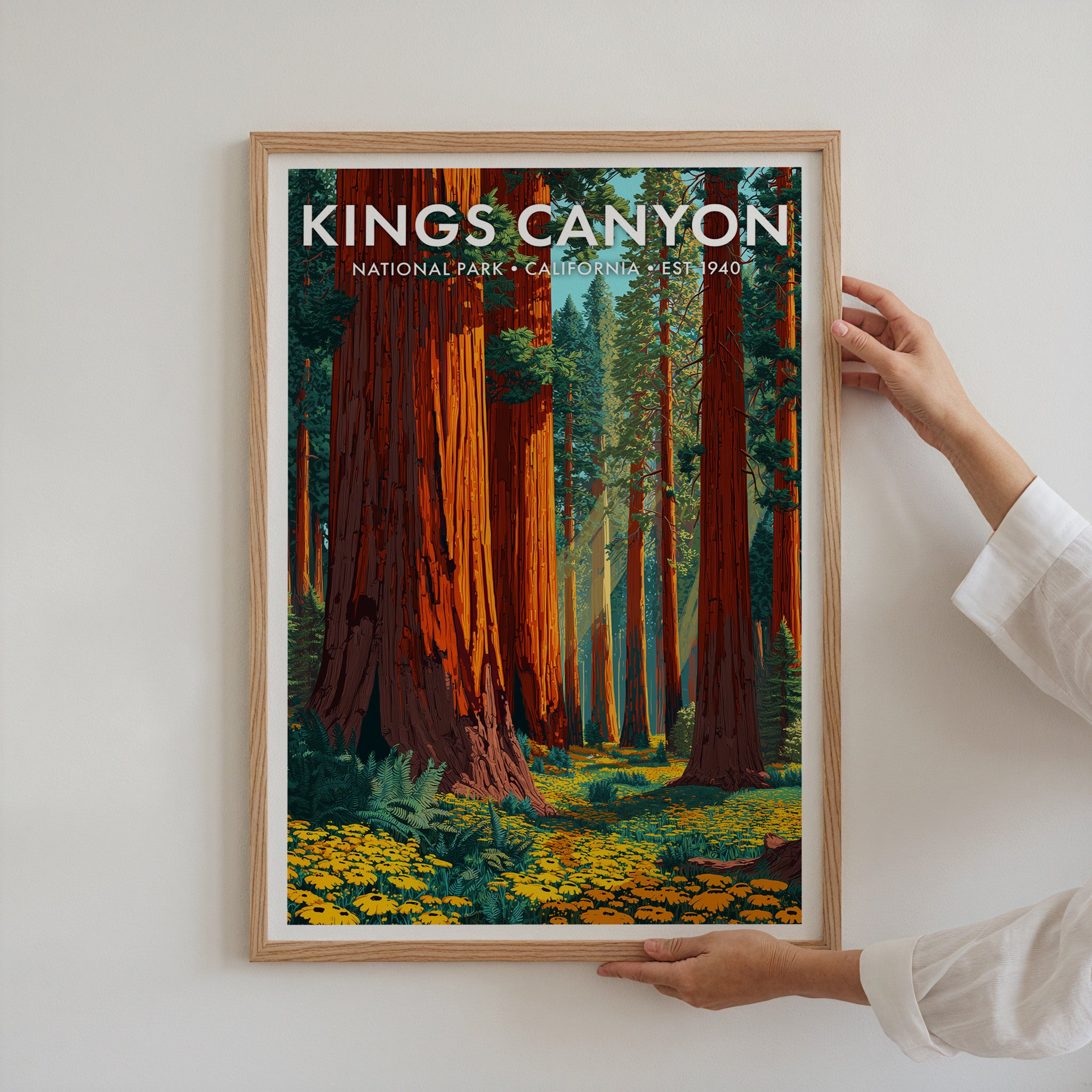 Retro Kings Canyon National Park Print