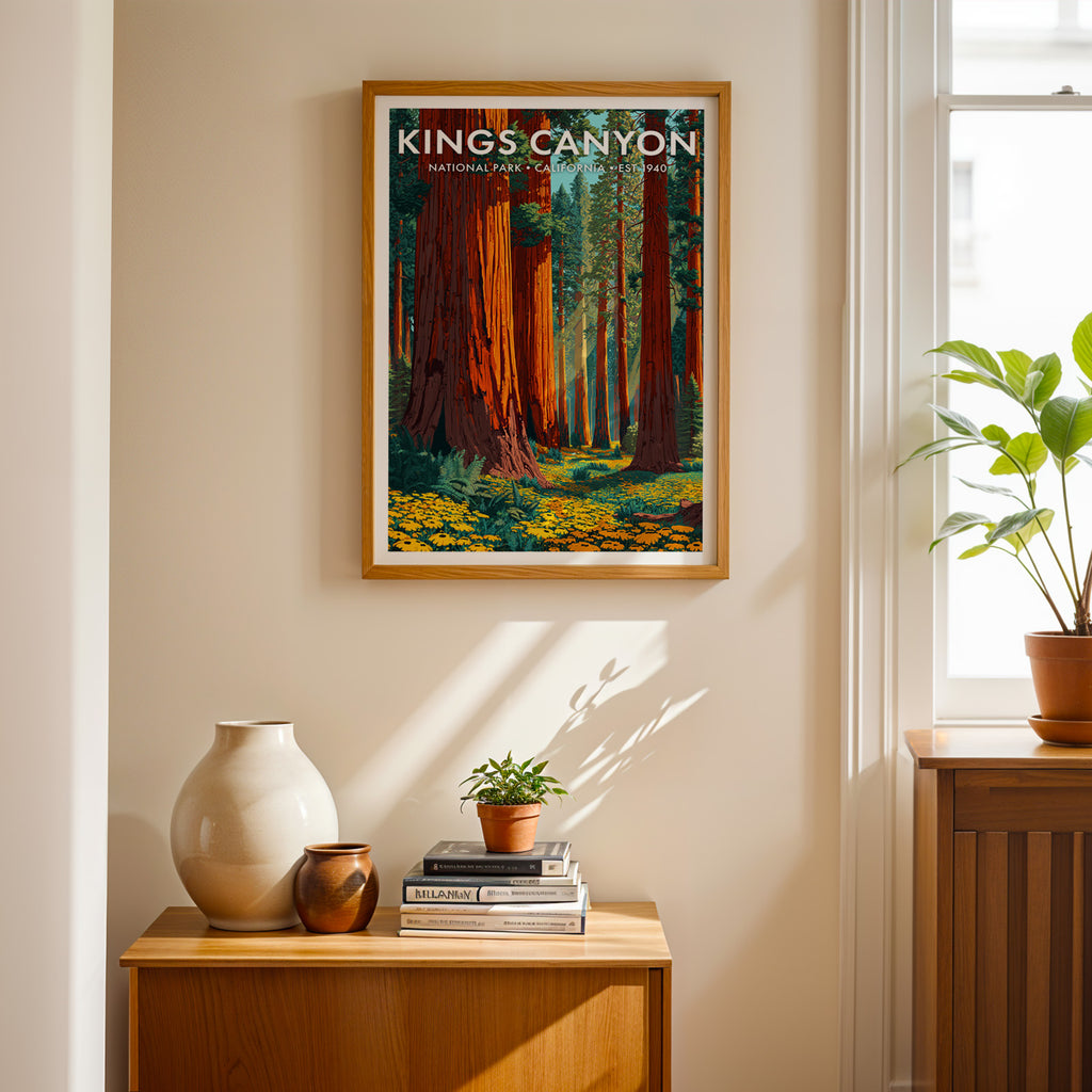 Retro Kings Canyon National Park Print