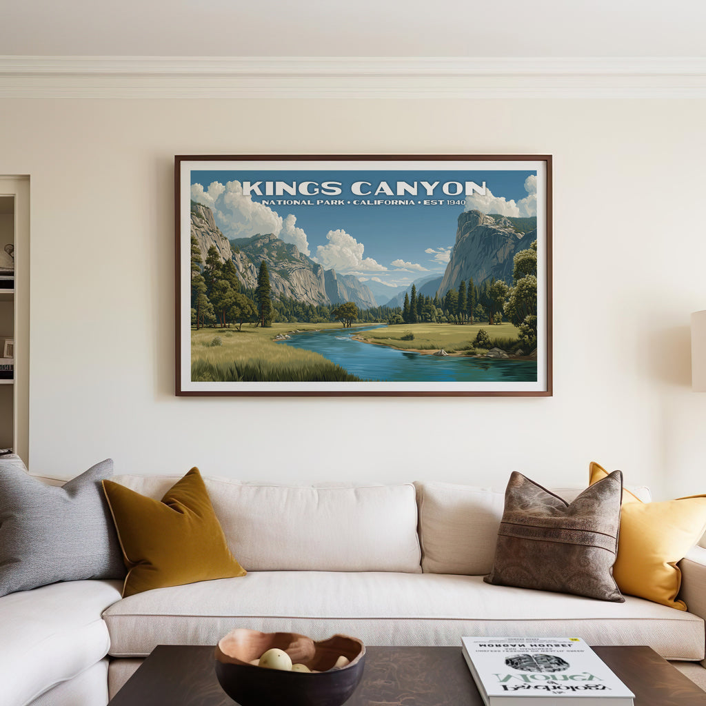 Kings Canyon National Park Horizontal Vintage Art