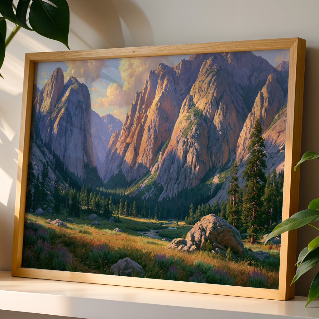 Kings Canyon National Park Classical Oil Painting
