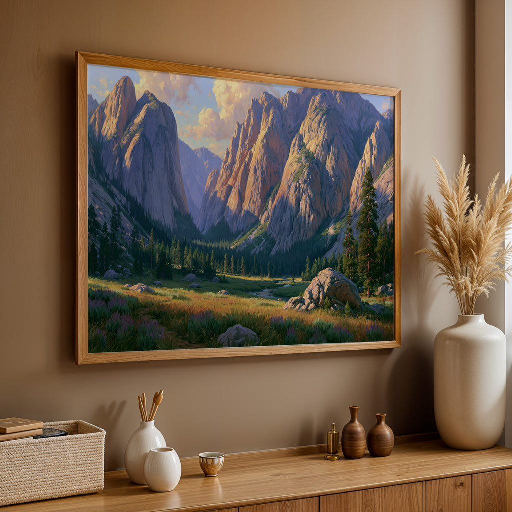 Kings Canyon National Park Classical Oil Painting