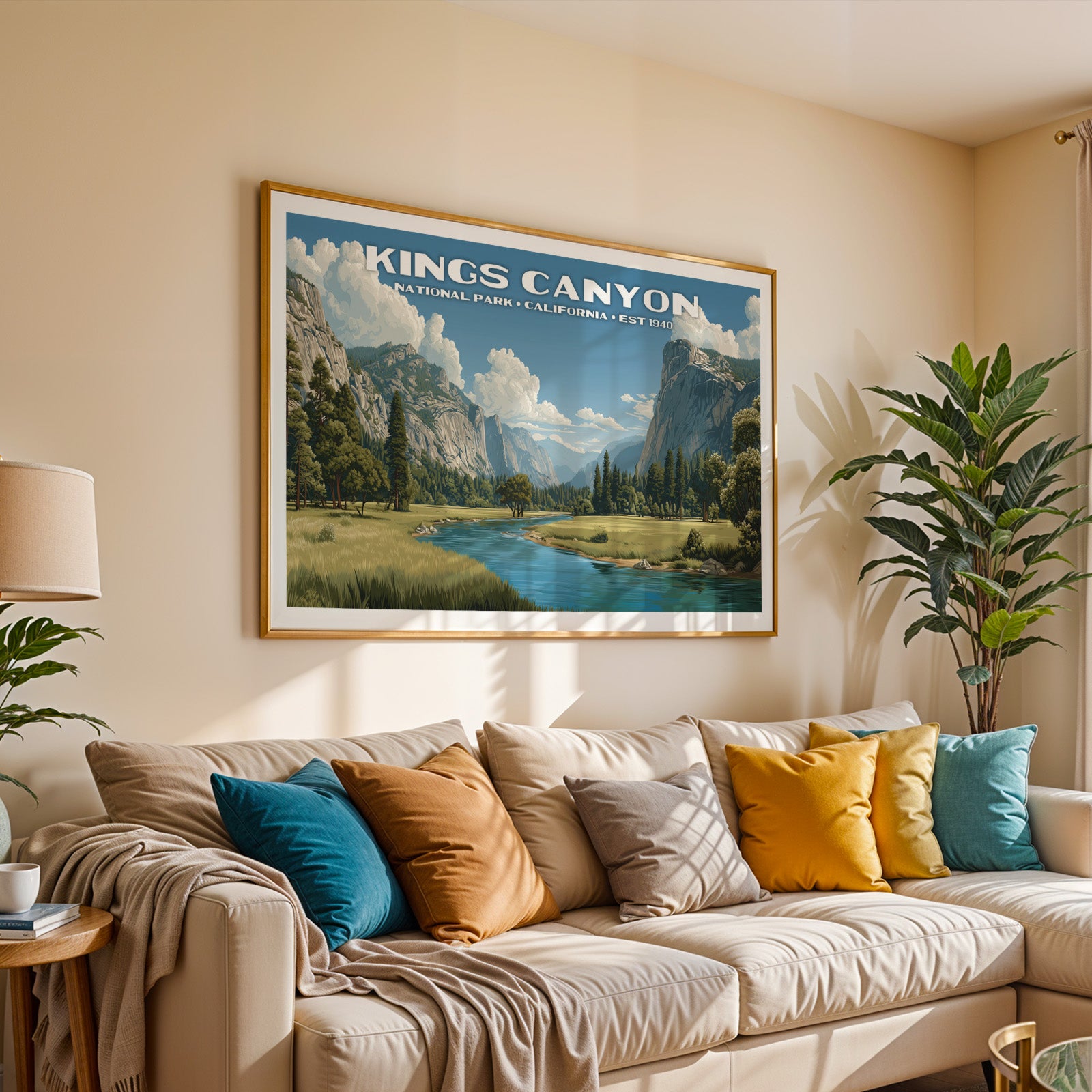 Kings Canyon National Park Horizontal Vintage Art