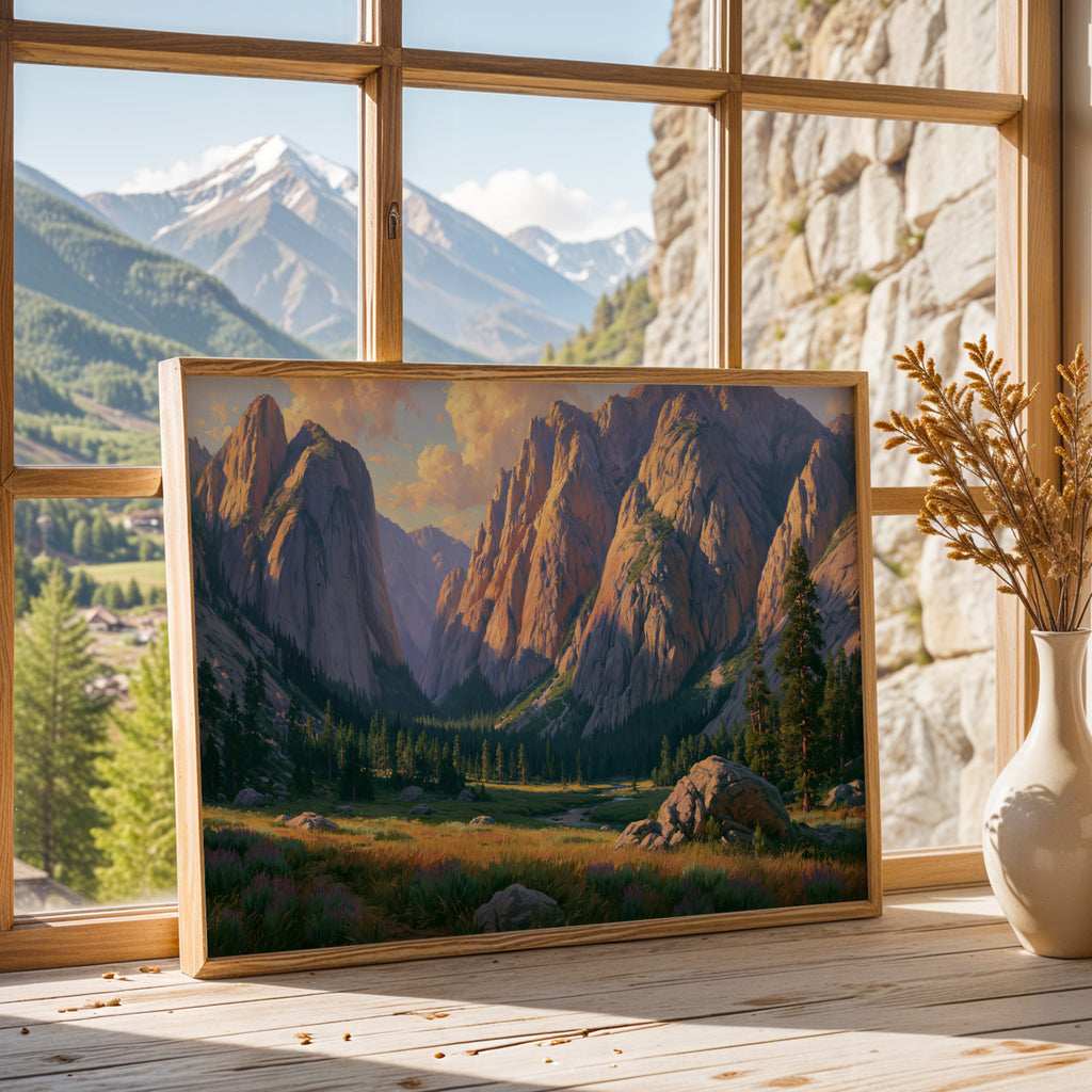 Kings Canyon National Park Classical Oil Painting