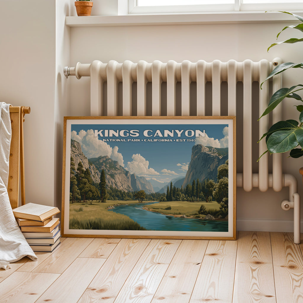 Kings Canyon National Park Horizontal Vintage Art