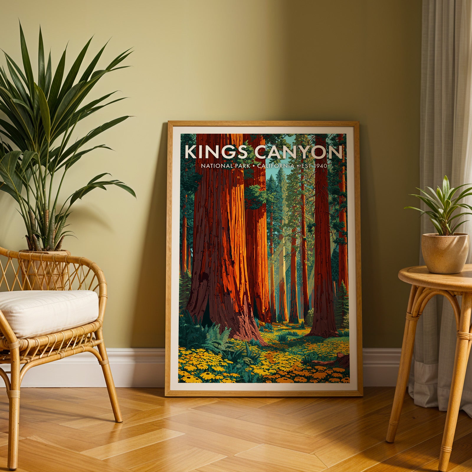 Retro Kings Canyon National Park Print