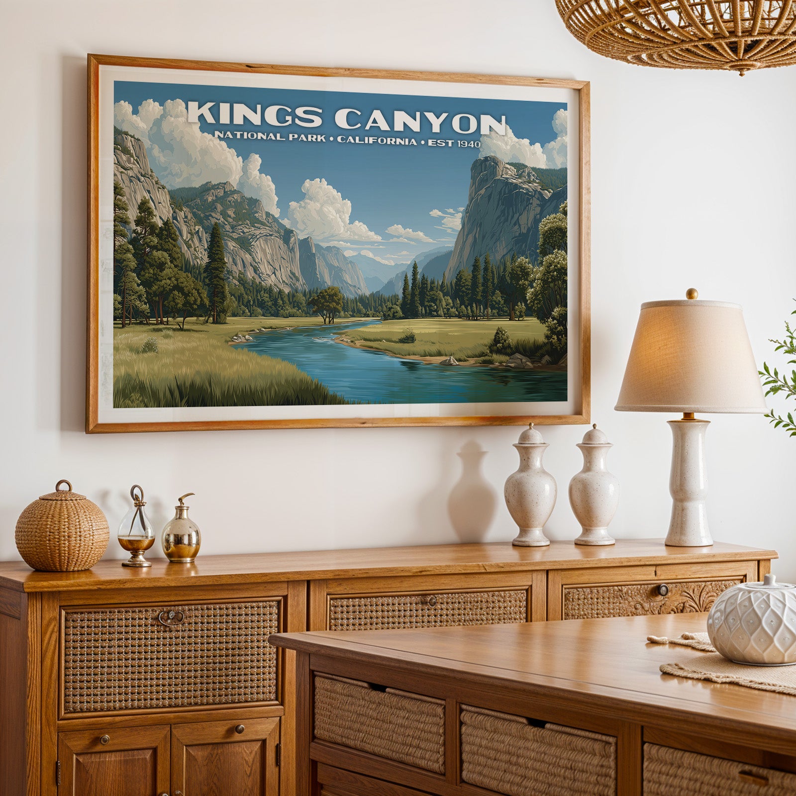 Kings Canyon National Park Horizontal Vintage Art