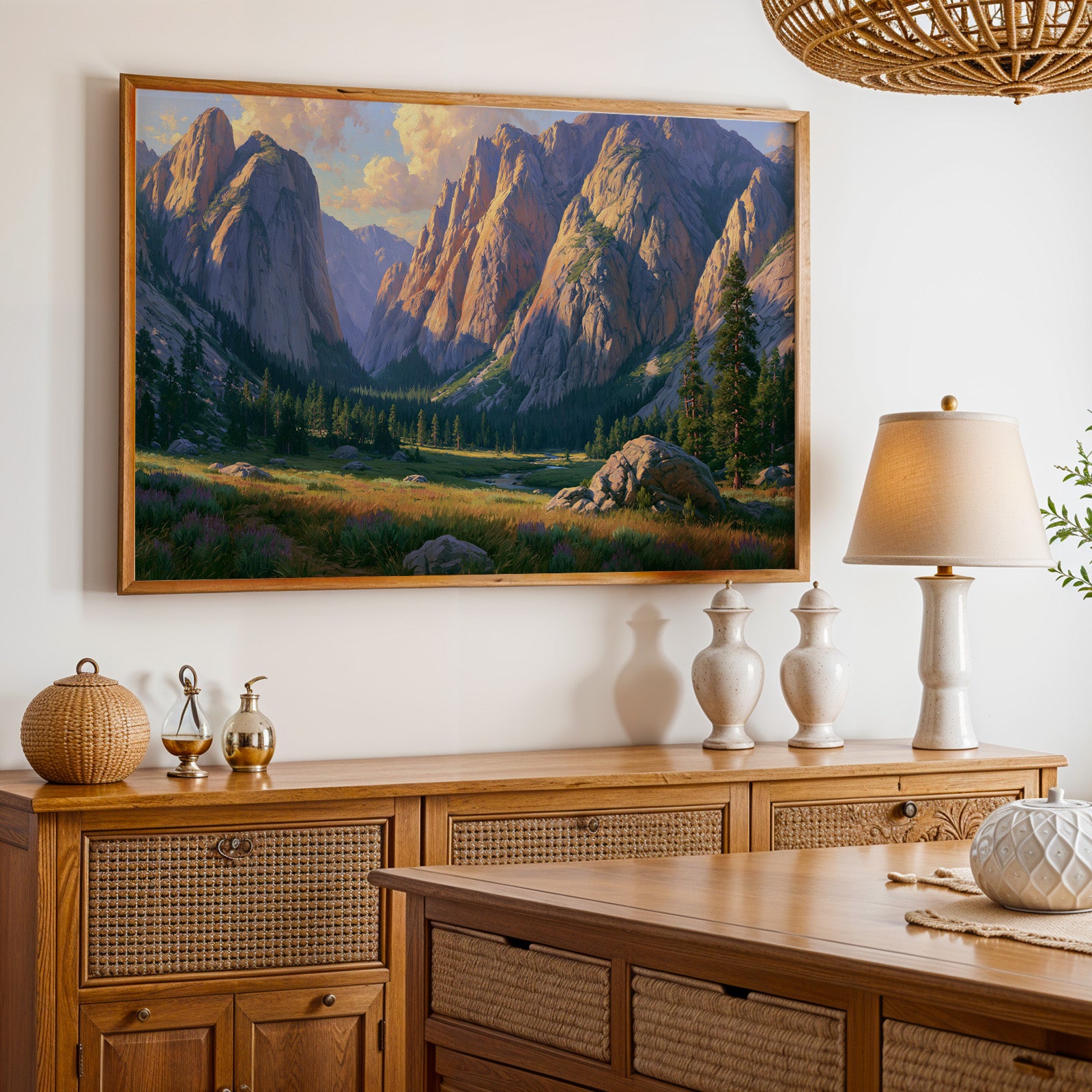 Kings Canyon National Park Classical Oil Painting