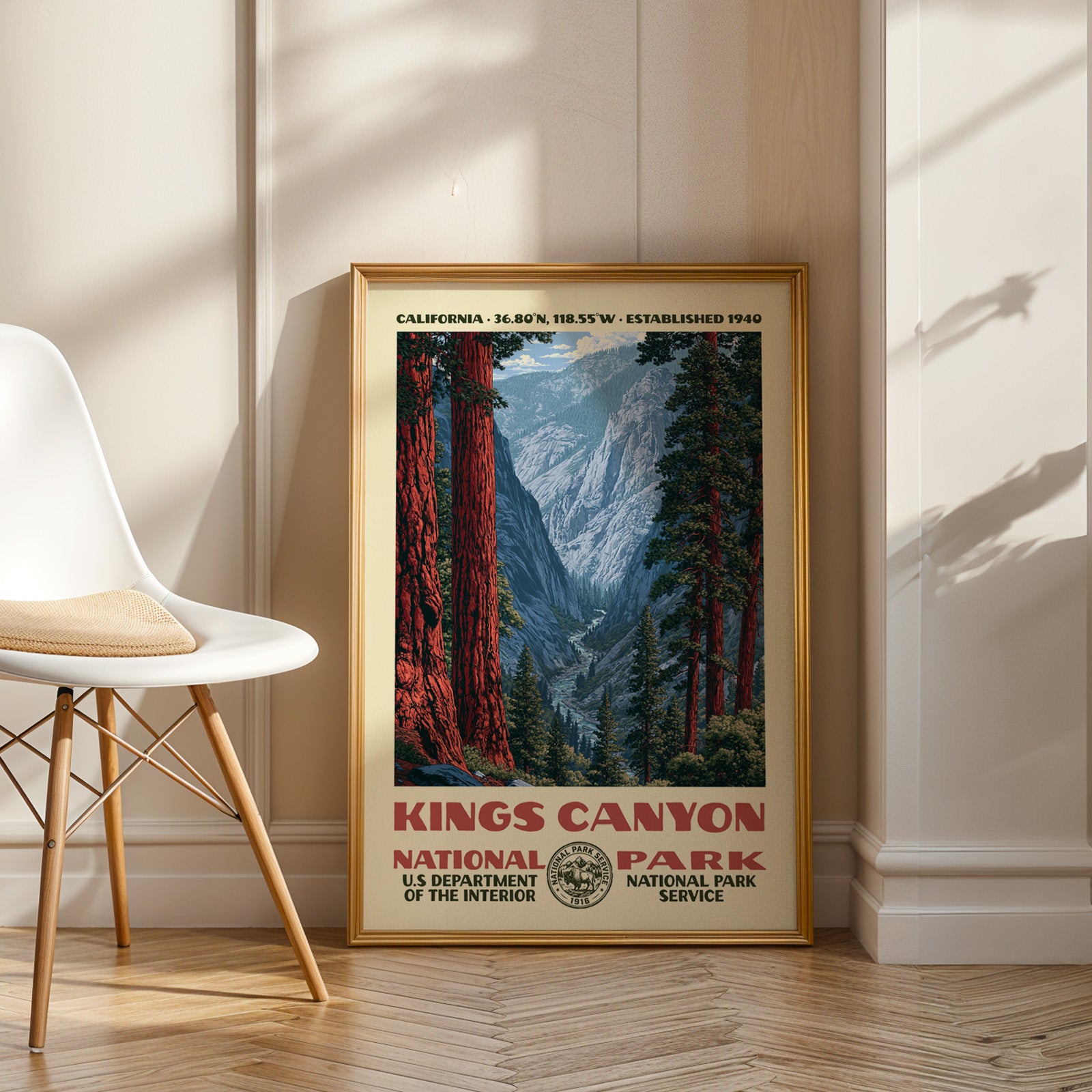Kings Canyon National Park Vintage WPA Art