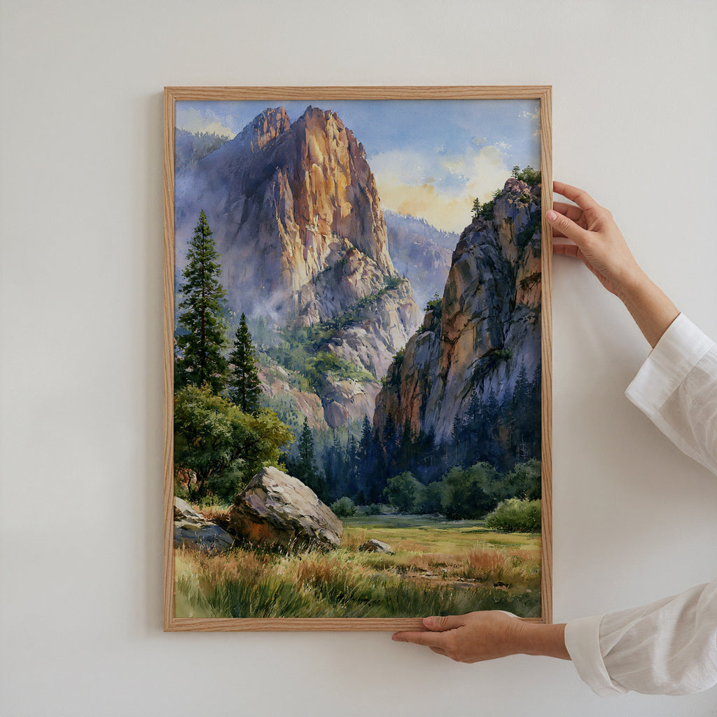 Kings Canyon National Park Watercolor Art