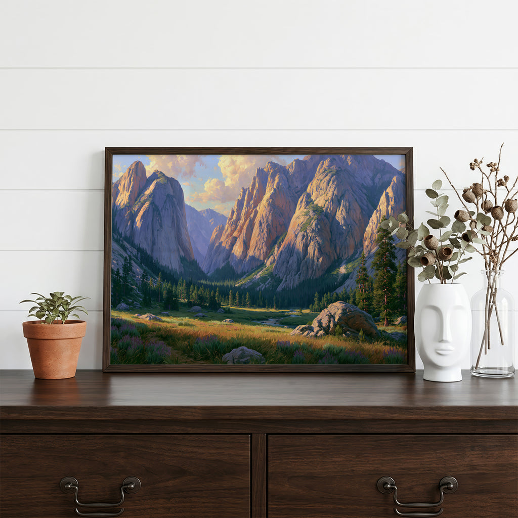 Kings Canyon National Park Classical Oil Painting