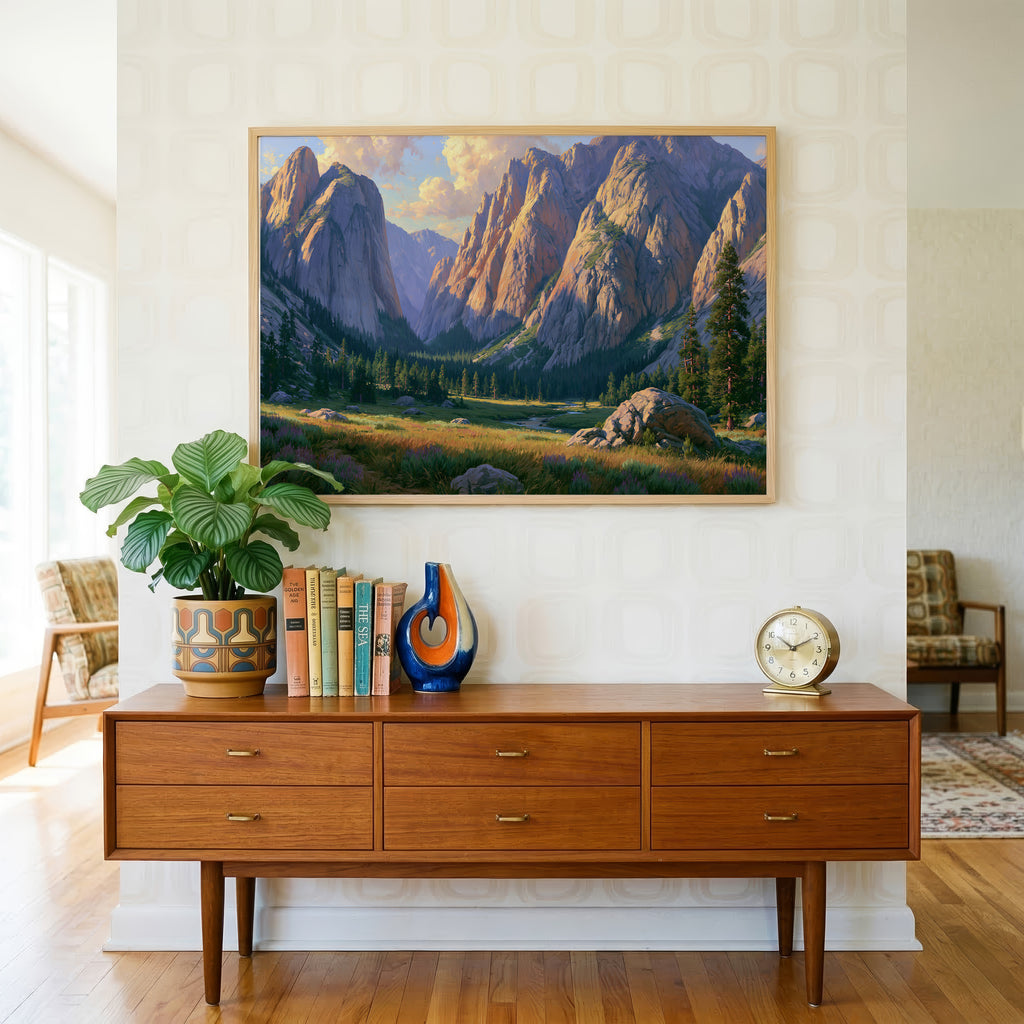 Kings Canyon National Park Classical Oil Painting