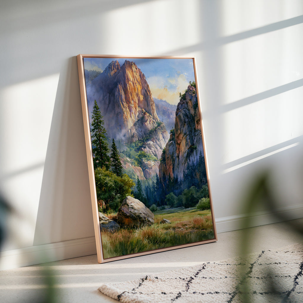 Kings Canyon National Park Watercolor Art