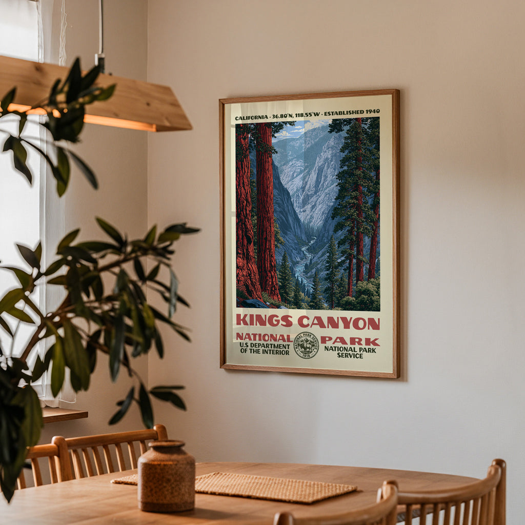 Kings Canyon National Park Vintage WPA Art