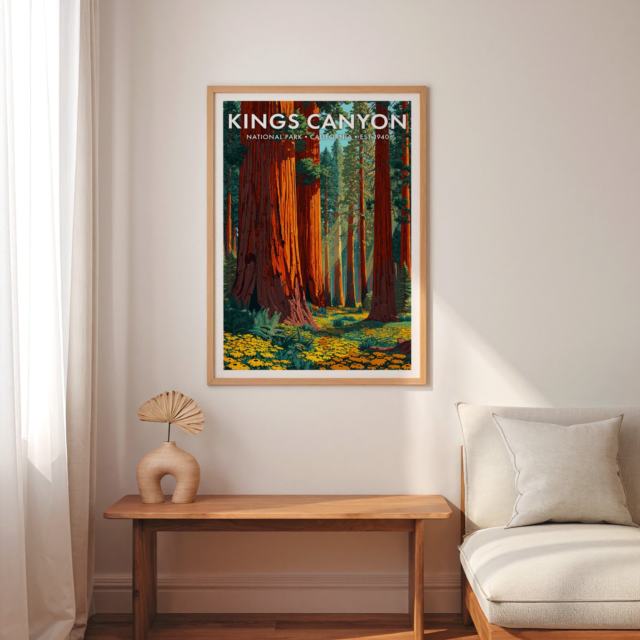 Retro Kings Canyon National Park Print