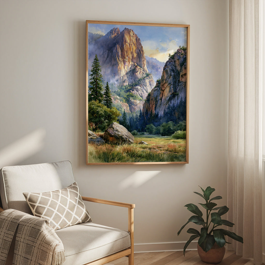 Kings Canyon National Park Watercolor Art