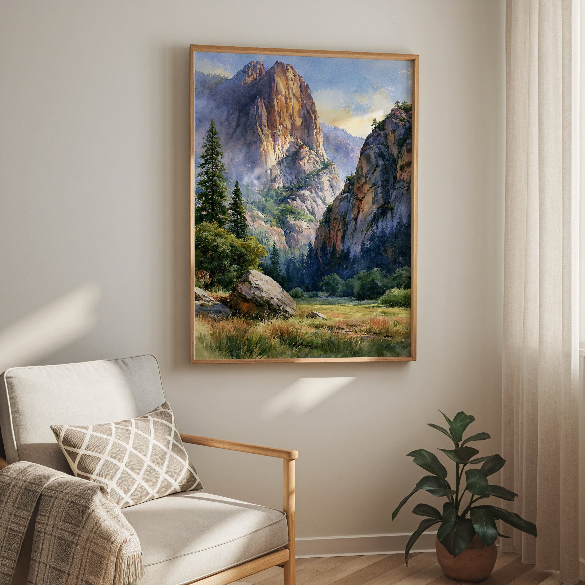 Kings Canyon National Park Watercolor Art