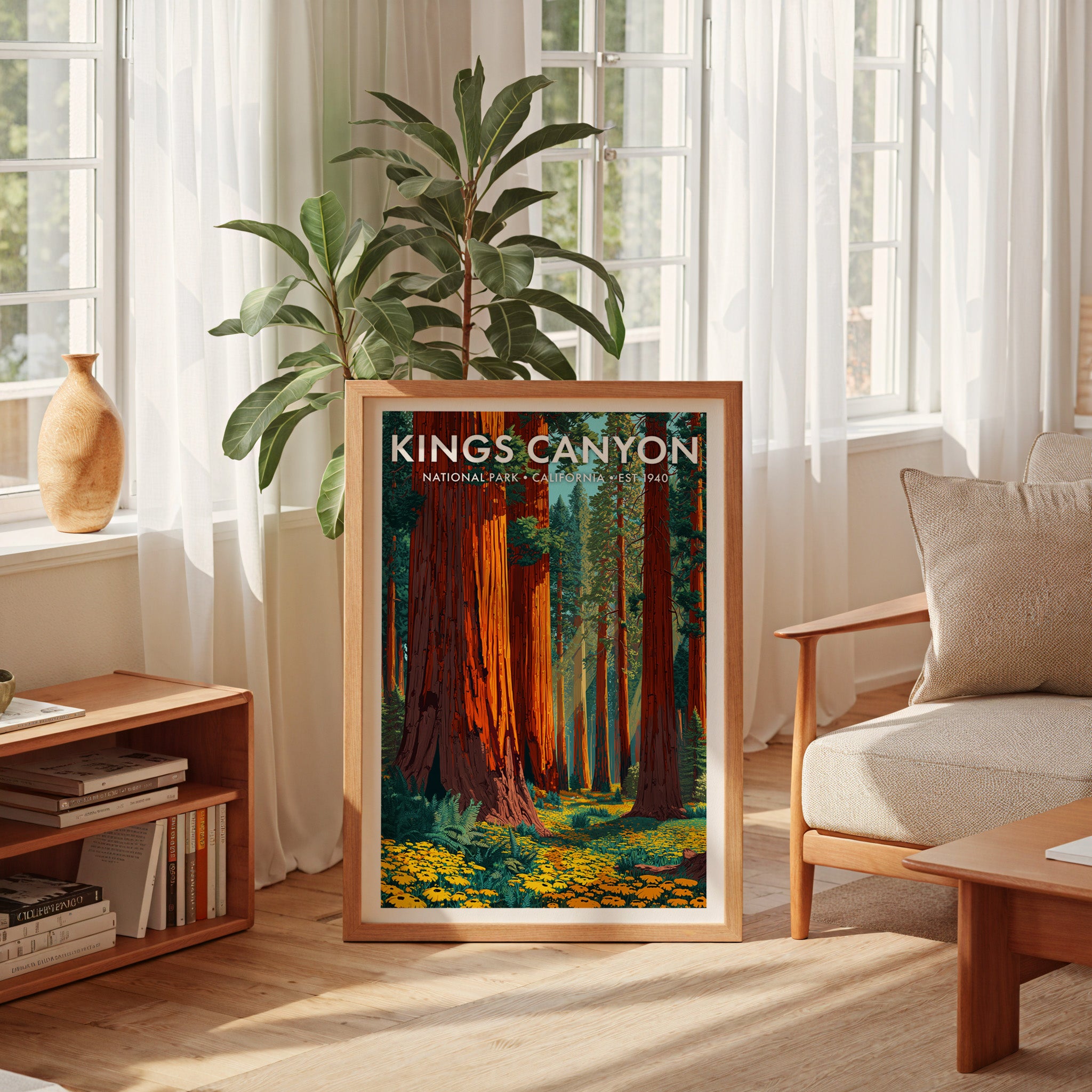 Retro Kings Canyon National Park Print