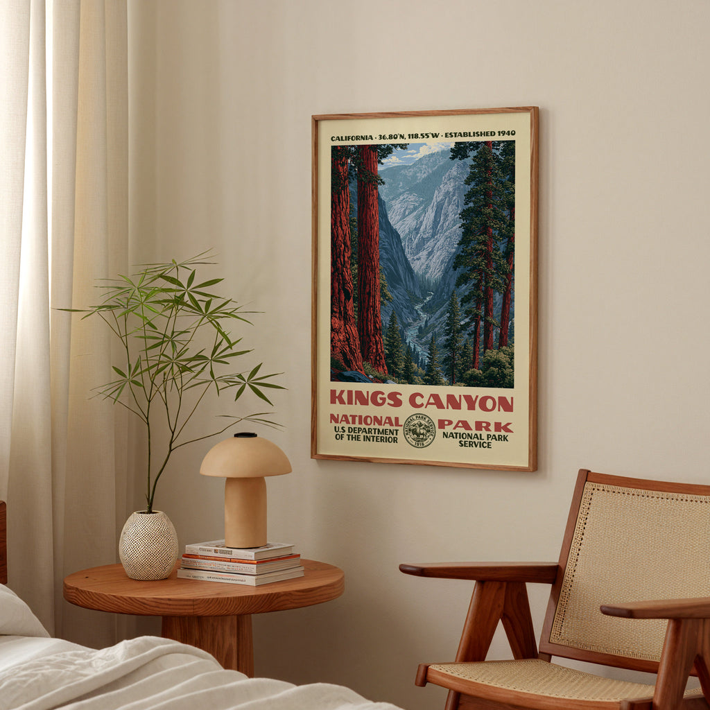Kings Canyon National Park Vintage WPA Art