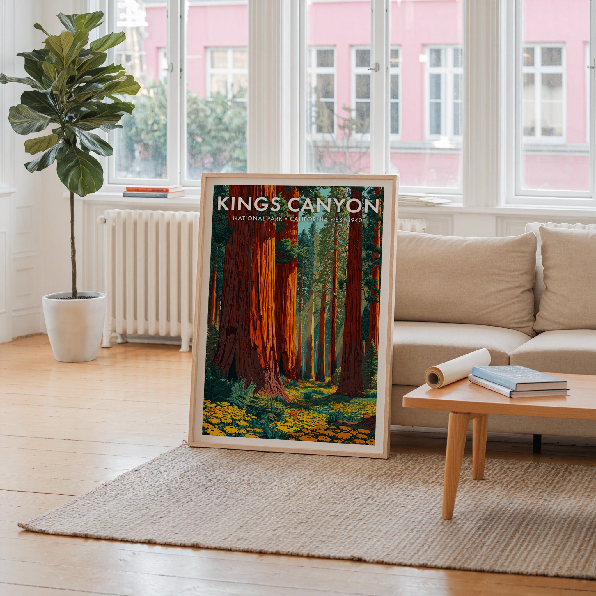 Retro Kings Canyon National Park Print