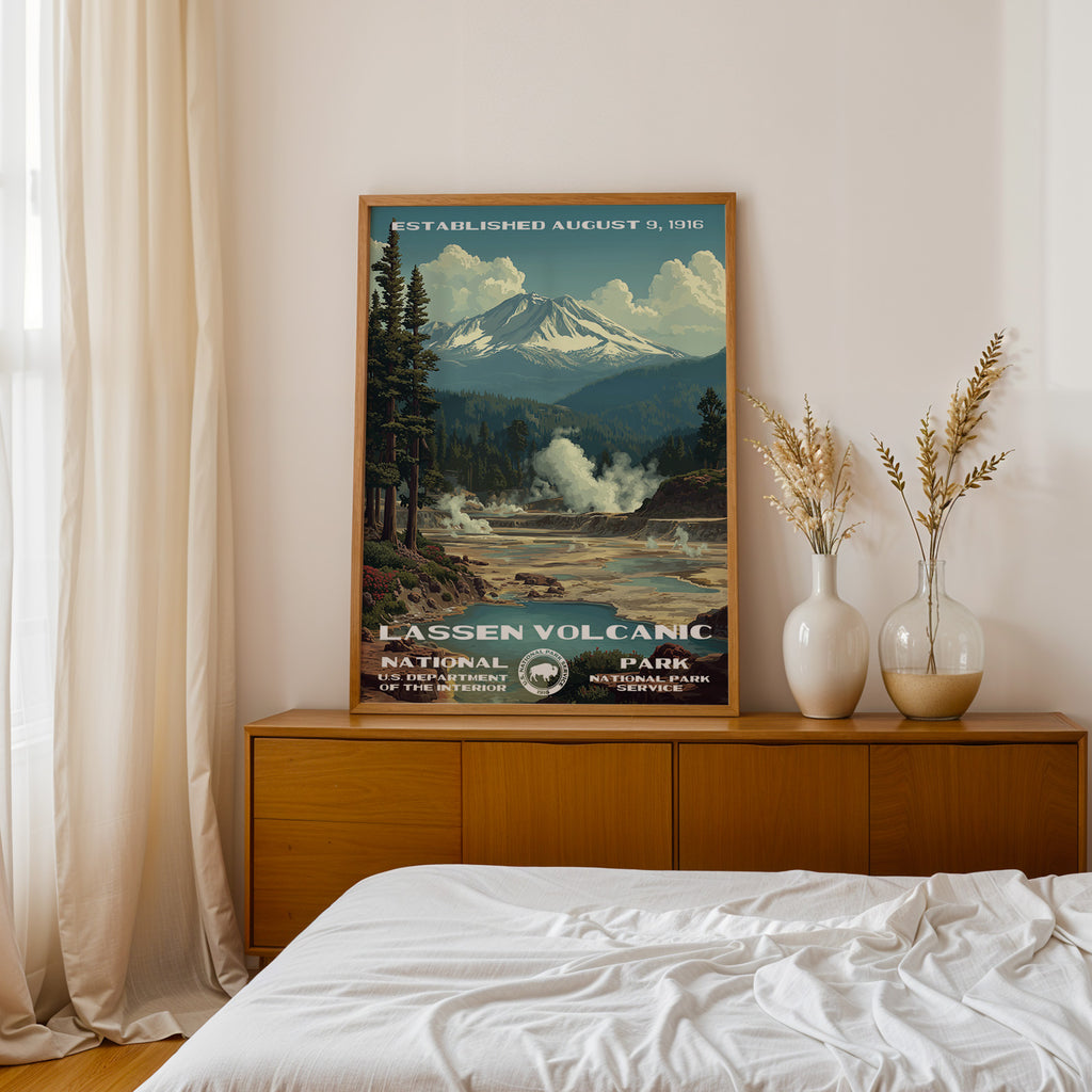 Lassen Volcanic National Park Vintage WPA