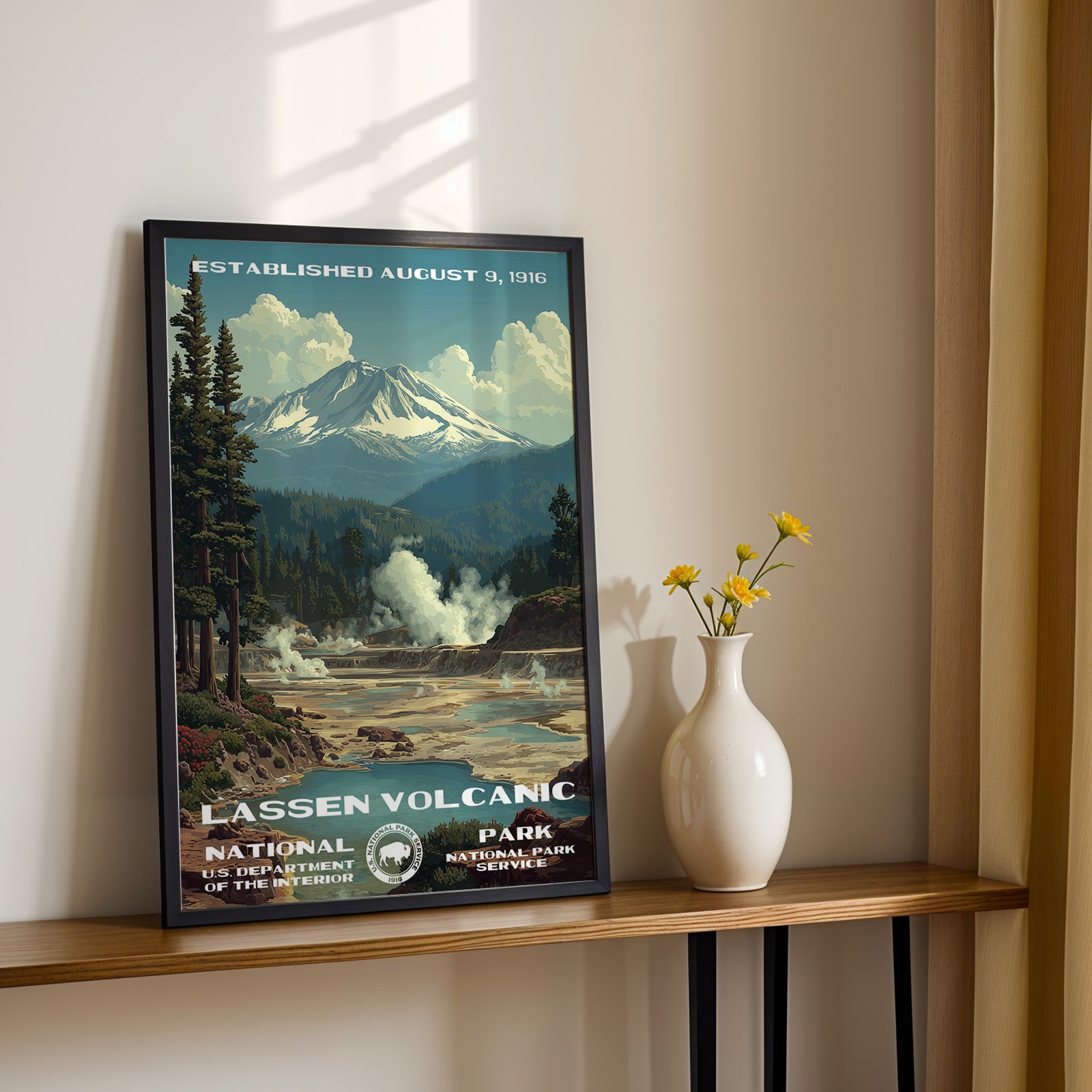 Lassen Volcanic National Park Vintage WPA