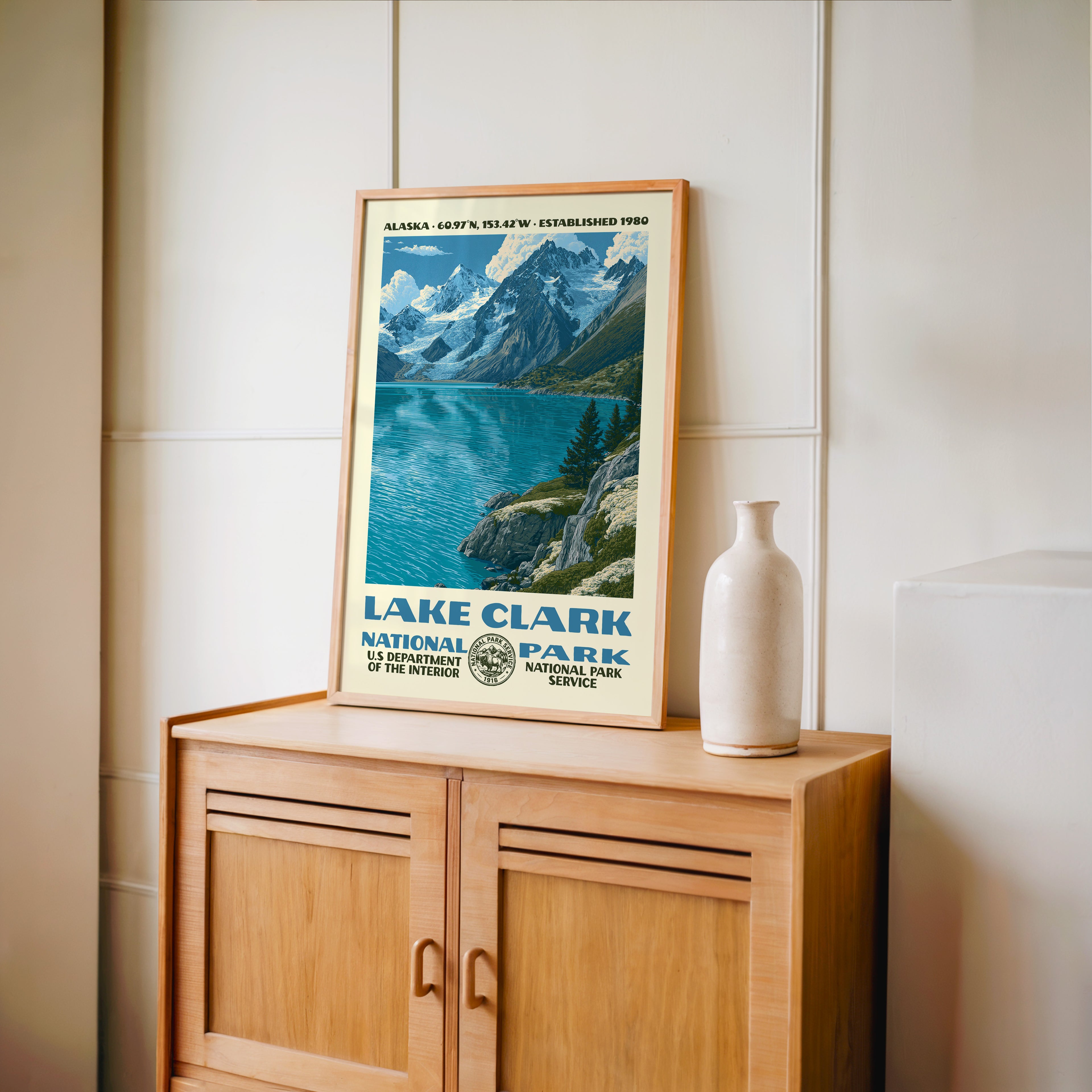 Lake Clark National Park Vintage WPA Art