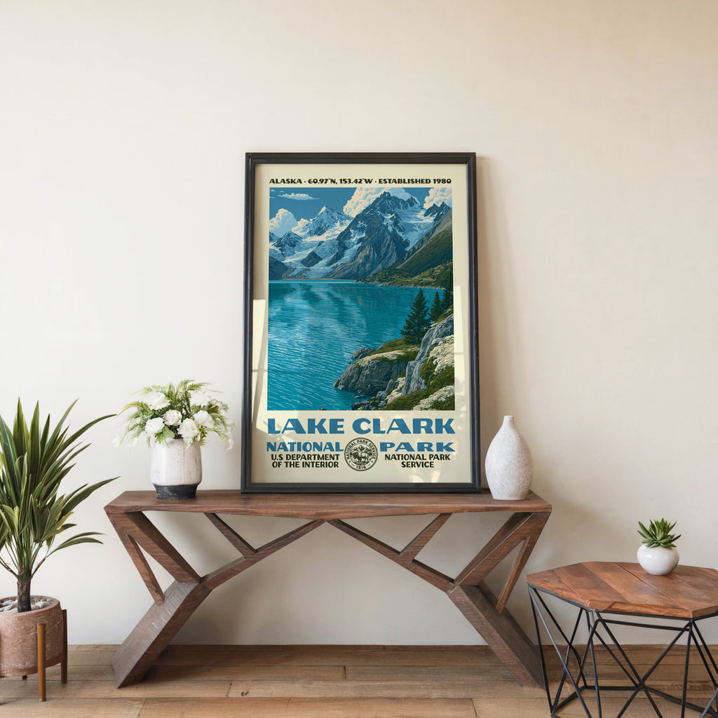 Lake Clark National Park Vintage WPA Art