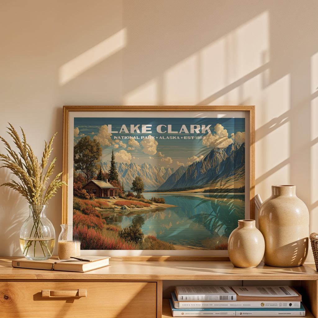 Lake Clark National Park Horizontal Vintage Art