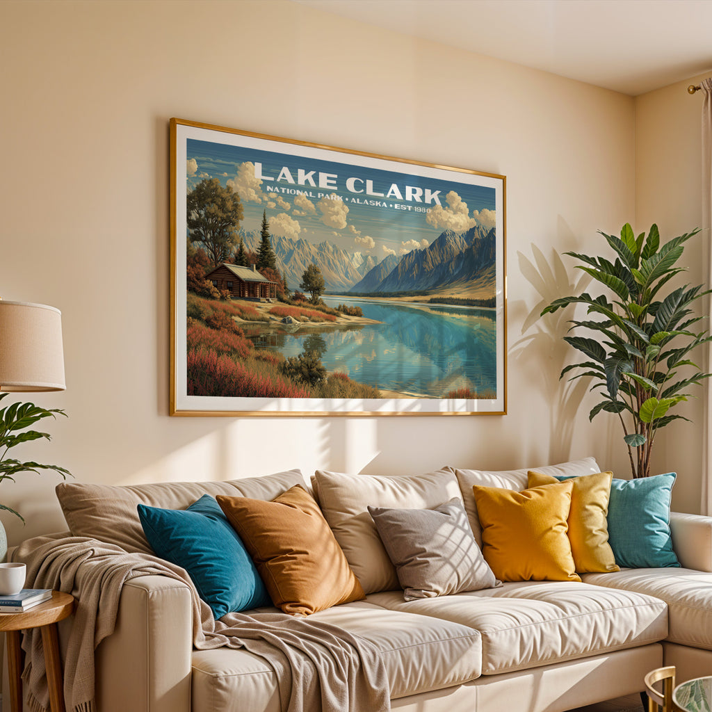 Lake Clark National Park Horizontal Vintage Art