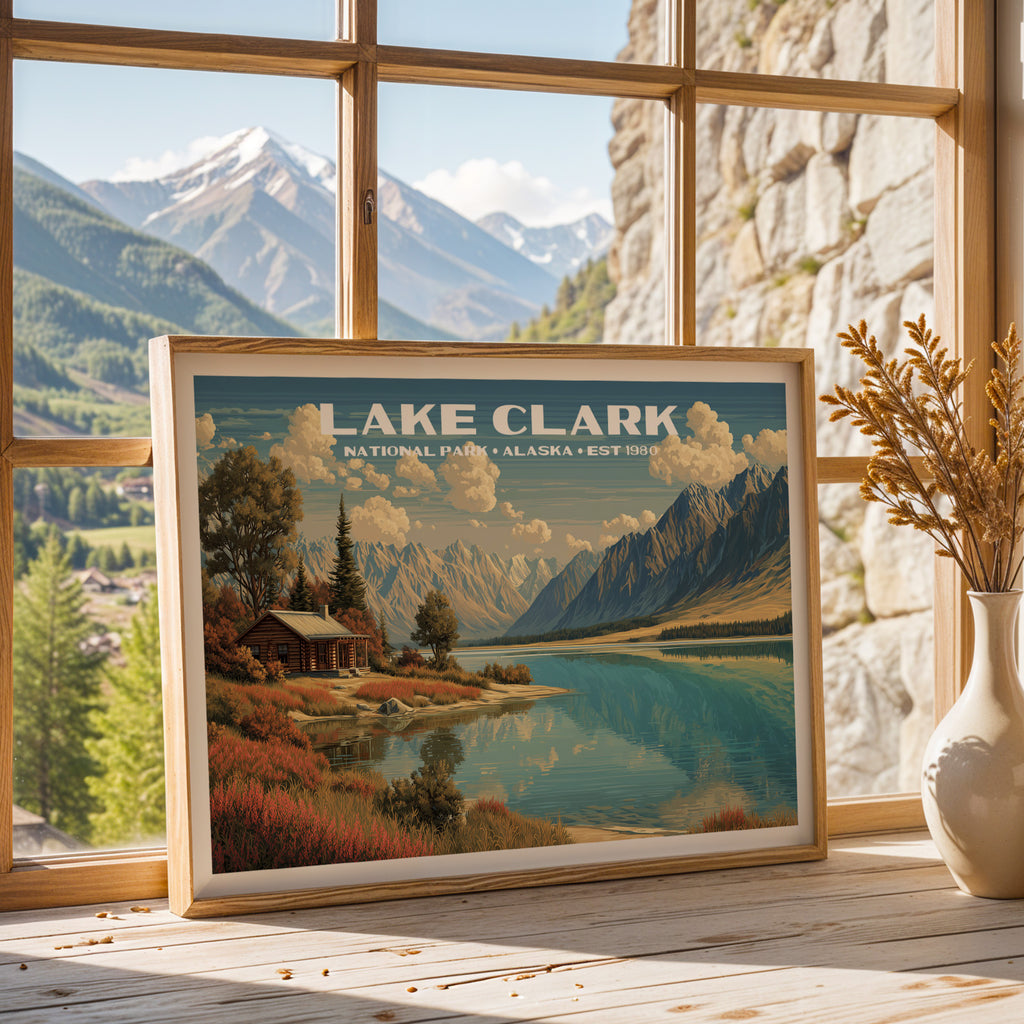 Lake Clark National Park Horizontal Vintage Art