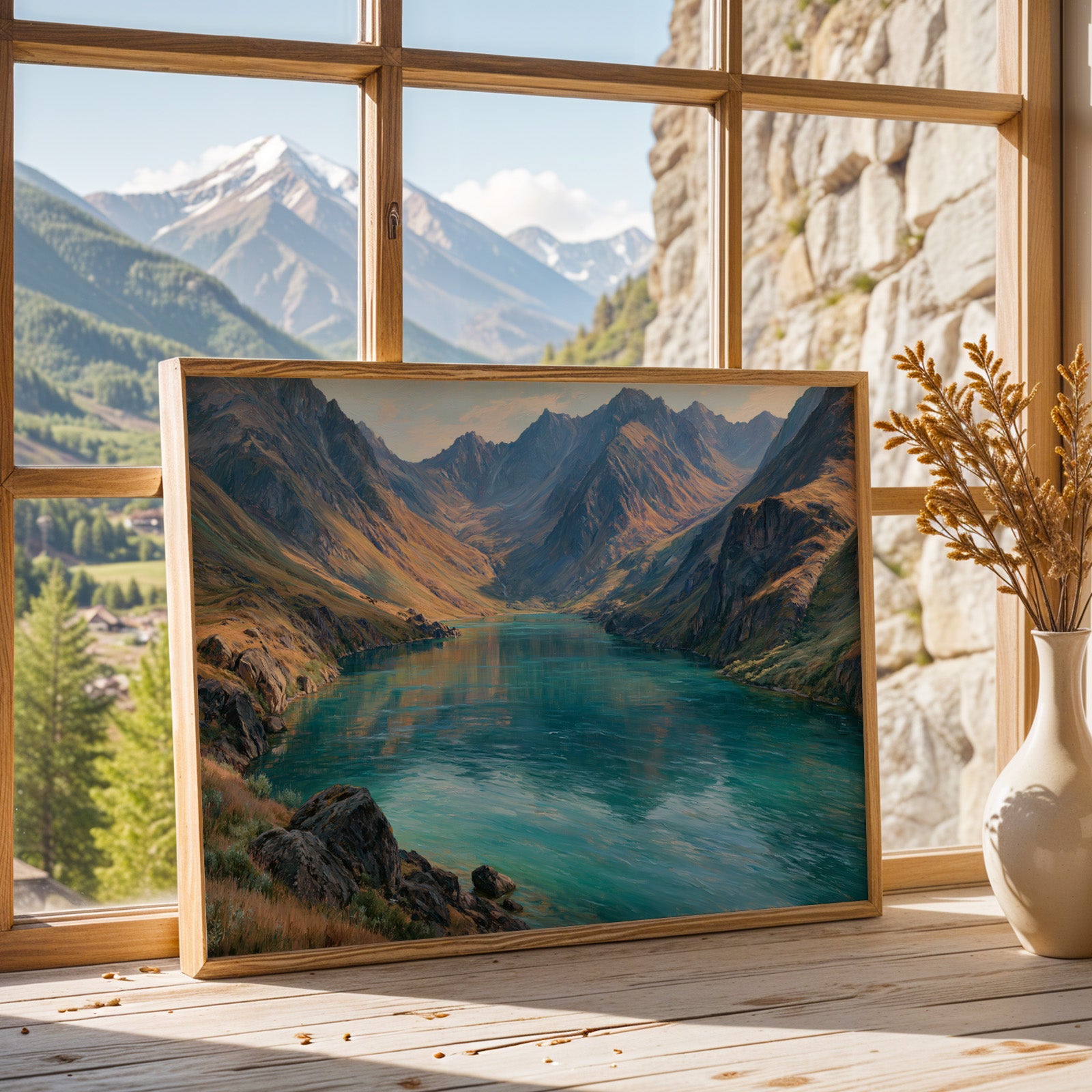 Lake Clark National Park Classical Oil Painting
